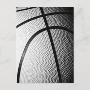 Zwart-wit Basketball Briefkaart