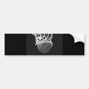 Zwart-wit Basketball Bumpersticker