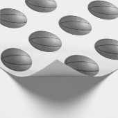Zwart-wit Basketball Cadeaupapier (Hoek)