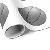 Zwart-wit Basketball Cadeaupapier (Rol Hoek)