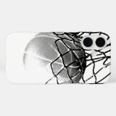 Zwart-wit Basketball Case-Mate iPhone Case (Achterkant (horizontaal))
