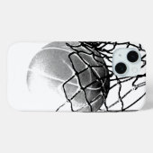 Zwart-wit Basketball Case-Mate iPhone Case (Achterkant (horizontaal))