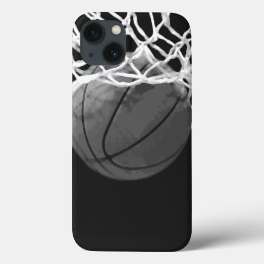 Zwart-wit Basketball Case-Mate iPhone Case (Achterkant)