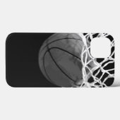 Zwart-wit Basketball Case-Mate iPhone Case (Achterkant (horizontaal))