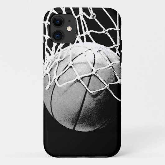 Zwart-wit Basketball Case-Mate iPhone Case (Achterkant)