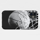 Zwart-wit Basketball Case-Mate iPhone Case (Achterkant (horizontaal))