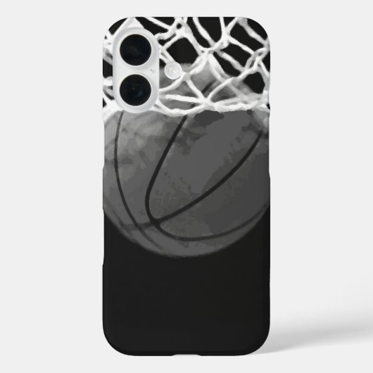 Zwart-wit Basketball Case-Mate iPhone Case (Achterkant)