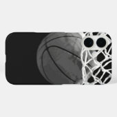Zwart-wit Basketball Case-Mate iPhone Case (Achterkant (horizontaal))