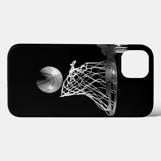 Zwart-wit Basketball Case-Mate iPhone Case (Achterkant (horizontaal))