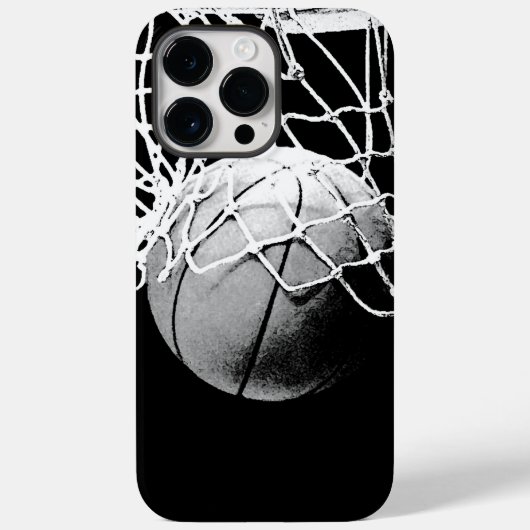 Zwart-wit Basketball Case-Mate iPhone Case (Achterkant)