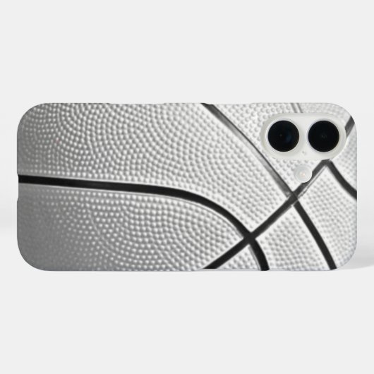 Zwart-wit Basketball Case-Mate iPhone Case (Achterkant (horizontaal))