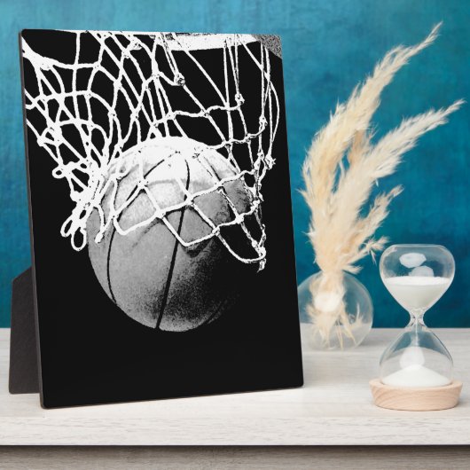 Zwart-wit Basketball Fotoplaat (Zijkant)
