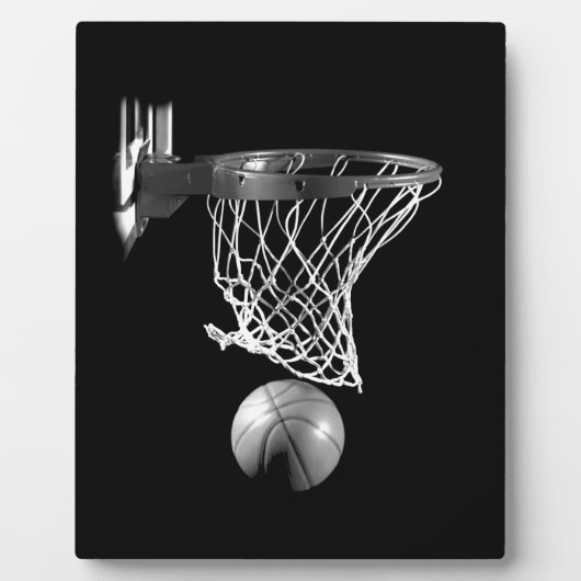 Zwart-wit Basketball Fotoplaat (Voorkant)