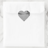 Zwart-wit Basketball Hart Sticker (Tas)