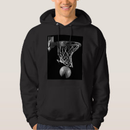 Zwart-wit Basketball Hoodie