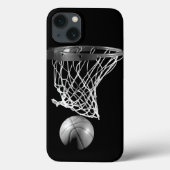 Zwart-wit Basketball iPhone 6 Hoesje (Achterkant)