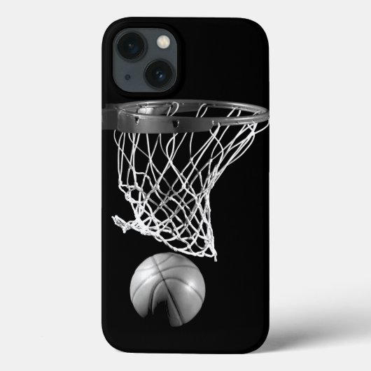 Zwart-wit Basketball iPhone 6 Hoesje (Achterkant)