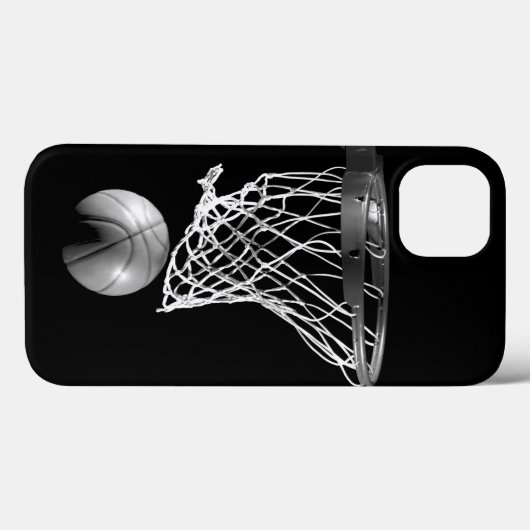 Zwart-wit Basketball iPhone 6 Hoesje (Achterkant (horizontaal))