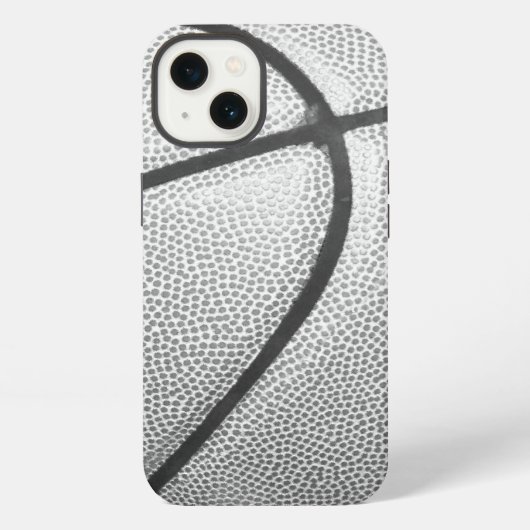 Zwart-wit Basketball iPhone Hoesje (Achterkant)