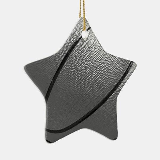 Zwart-wit Basketball Keramisch Ornament (Rechts)