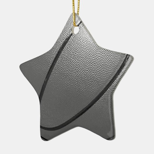 Zwart-wit Basketball Keramisch Ornament (Links)