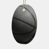 Zwart-wit Basketball Keramisch Ornament (Links)