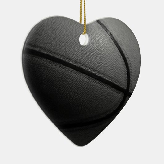 Zwart-wit Basketball Keramisch Ornament (Rechts)