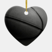 Zwart-wit Basketball Keramisch Ornament (Voorkant)