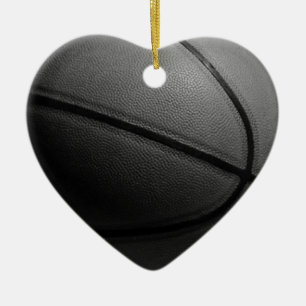Zwart-wit Basketball Keramisch Ornament