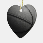 Zwart-wit Basketball Keramisch Ornament (Links)