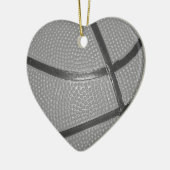 Zwart-wit Basketball Keramisch Ornament (Links)