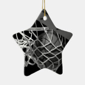 Zwart-wit Basketball Keramisch Ornament (Rechts)