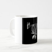 Zwart-wit Basketball Koffiemok (Voorkant links)