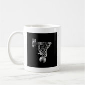 Zwart-wit Basketball Koffiemok (Links)