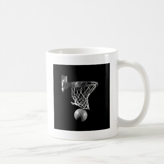 Zwart-wit Basketball Koffiemok (Rechts)