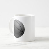 Zwart-wit Basketball Koffiemok (Voorkant links)