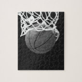 Zwart-wit Basketball Legpuzzel (Verticaal)