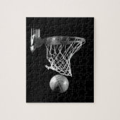 Zwart-wit Basketball Legpuzzel (Verticaal)
