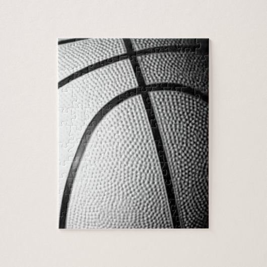 Zwart-wit Basketball Legpuzzel (Verticaal)