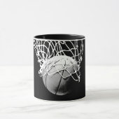 Zwart-wit Basketball Mok (Midden)