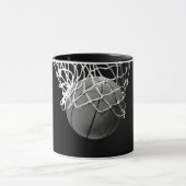 Zwart-wit Basketball Mok (Midden)