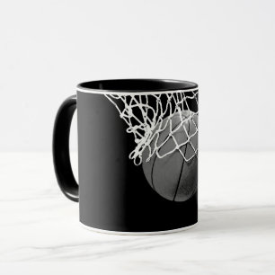 Zwart-wit Basketball Mok