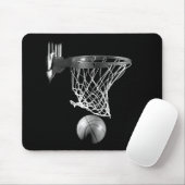 Zwart-wit Basketball Muismat (Met muis)