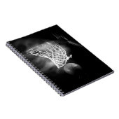 Zwart-wit Basketball Notitieboek (Rechterzijde)