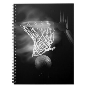 Zwart-wit Basketball Notitieboek