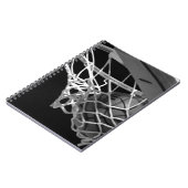 Zwart-wit Basketball Notitieboek (Linkerzijde)