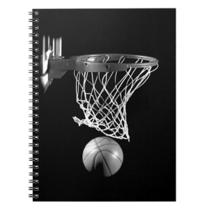 Zwart-wit Basketball Notitieboek