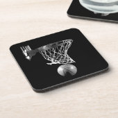Zwart-wit Basketball Onderzetter (Linkerzijde)