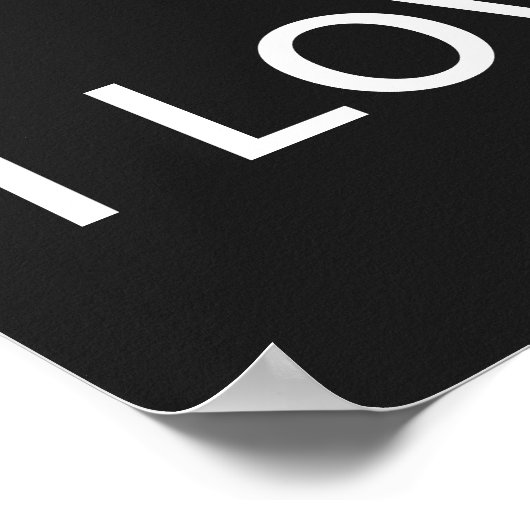 Zwart-wit Basketball-Poster Ik hou van dit spel Poster (Hoek)