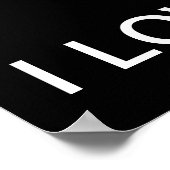 Zwart-wit Basketball-Poster Ik hou van dit spel Poster (Hoek)